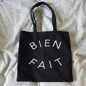 Madewell Bien Fait Black Canvas Tote